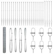 Стълб за ограда. Сребрист 50 x 1,2 м (50 мм мрежа) Стомана