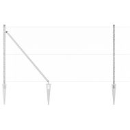 Стълб за ограда. Сребрист 50 x 1,4 м (25 мм мрежа) Стомана
