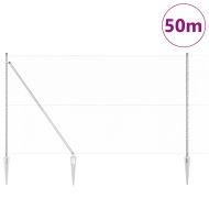 Стълб за ограда. Сребрист 50 x 1,5 м (25 мм мрежа) Стомана