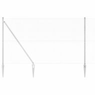 Стълб за ограда. Сребрист 50 x 1,6 м (13 мм мрежа) Стомана