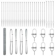 Стълб за ограда. Сребрист 50 x 1,6 м (36 мм мрежа) Стомана