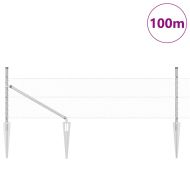 Стълб за ограда. Сребрист 100 x 0,4 м (13 мм мрежа) Стомана