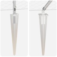 Стълб за ограда. Сребрист 100 x 0,5 м (25 мм мрежа) Стомана