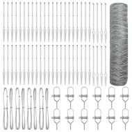 Стълб за ограда. Сребрист 100 x 0,6 м (36 мм мрежа) Стомана