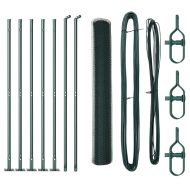 Стълб за ограда. Зелен 10 х 1 м Стомана и PVC