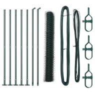 Стълб за ограда. Зелен 10 x 1 м (50 мм мрежа) Стомана и PVC