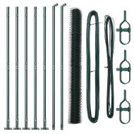 Стълб за ограда. Зелен 10 x 1,4 м (36 мм мрежа) Стомана и PVC