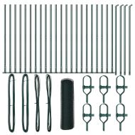 Стълб за ограда. Зелен 50 x 0,5 м (13 мм мрежа) Стомана и PVC