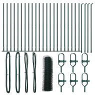 Стълб за ограда. Зелен 50 x 0,5 м (36 мм мрежа) Стомана и PVC