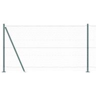 Стълб за ограда. Зелен 50 x 1,2 м (36 мм мрежа) Стомана и PVC