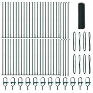 Стълб за ограда. Зелен 100 x 0,6 м (решетка 13 мм)