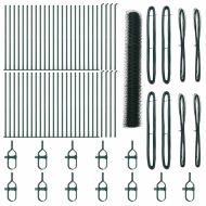 Стълб за ограда. Зелен 100 x 1,2 м (50 мм мрежа) Стомана и PVC