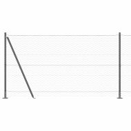 Стълб за ограда. Сив 25 x 1,2 м (36 мм мрежа) Стомана