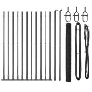 Стълб за ограда. Сив 25 x 1,5 м (36 мм мрежа) Стомана