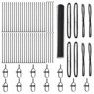 Стълб за ограда. Сив 100 x 1,2 м (13 мм мрежа) Стомана и PVC