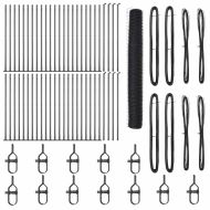 Стълб за ограда. Сив 100 x 1,2 м (36 мм мрежа) Стомана и PVC