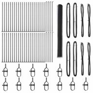 Стълб за ограда. Сив 100 x 1,4 м (25 мм мрежа) Стомана и PVC