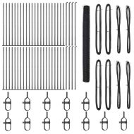 Стълб за ограда. Сив 100 x 1,4 м (50 мм мрежа) Стомана и PVC