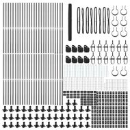 Стълб за ограда. Сив 100 x 1,5 м (50 мм мрежа) Стомана и PVC