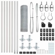 Стълб за ограда. Сребрист 10 x 0,6 м (13 мм мрежа) Стомана