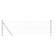 Стълб за ограда. Сребрист 10 x 0,6 м (13 мм мрежа) Стомана