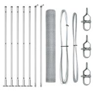 Стълб за ограда. Сребрист 10 х 1 м Стомана
