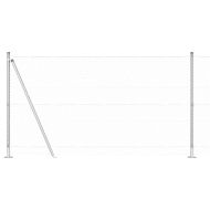 Стълб за ограда. Сребрист 10 x 1,2 м (36 мм мрежа) Стомана