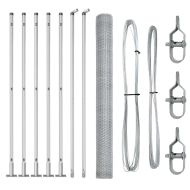 Стълб за ограда. Сребрист 10 x 1,5 м (13 мм мрежа) Стомана