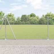 Стълб за ограда. Сребрист 25 x 1,2 м (13 мм мрежа) Стомана