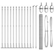 Стълб за ограда. Сребрист 25 x 1,5 м (13 мм мрежа) Стомана