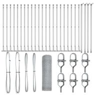 Стълб за ограда. Сребрист 50 x 0,5 м (25 мм мрежа) Стомана