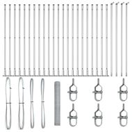 Стълб за ограда. Сребрист 50 x 1,2 м (25 мм мрежа) Стомана