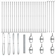 Стълб за ограда. Сребрист 50 x 1,6 м (13 мм мрежа) Стомана