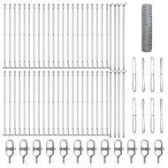 Стълб за ограда. Сребрист 100 x 0,5 м (36 мм мрежа) Стомана
