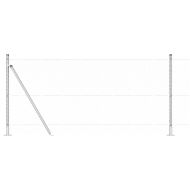 Стълб за ограда. Сребрист 100 x 0,8 м (25 мм мрежа) Стомана