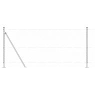 Стълб за ограда. Сребрист 100 x 0,8 м (50 мм мрежа) Стомана