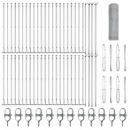 Стълб за ограда. Сребрист 100 x 1 м (25 мм мрежа) Стомана