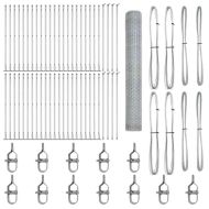 Стълб за ограда. Сребрист 100 x 1,2 м (25 мм мрежа) Стомана