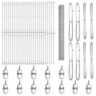 Стълб за ограда. Сребрист 100 x 1,6 м (25 мм мрежа) Стомана