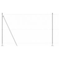 Стълб за ограда. Сребрист 100 x 1,6 м (25 мм мрежа) Стомана