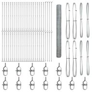 Стълб за ограда. Сребрист 100 x 1,6 м (36 мм мрежа) Стомана