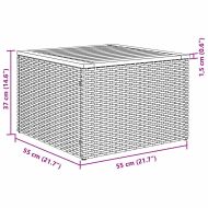 Градински Софа Комплект със съхранение 5 pcs Черно полиратан