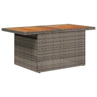 Градински Софа Комплект със съхранение 6 pcs Сив Полиратан