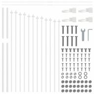 Градска ограда 4 pcs Бяло 170 x 140 см