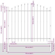 Градска ограда 4 pcs Бяло 170 x 190 см