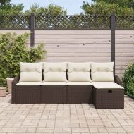 Комплект дивани с възглавница 5 pcs полиратан