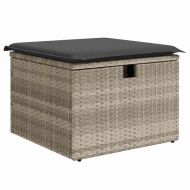 Градински Софа Комплект 8 pcs Светлосиво полиратан
