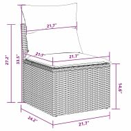 Градински Софа Комплект 11 pcs Черно полиратан