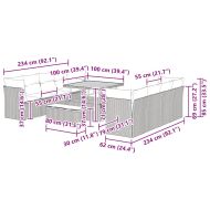 Градински Софа Комплект 11 pcs Бежово полиратан