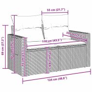 Градински Софа Комплект 13 pcs Черно полиратан